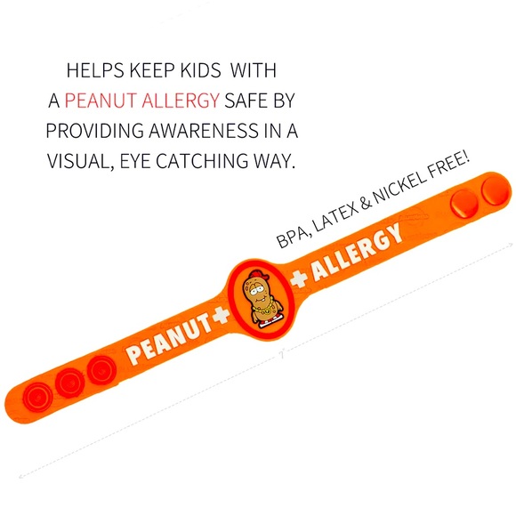 NEW: PEANUT ALLERGY BRACELET- MEDICAL BRACELET - Picture 2 of 6